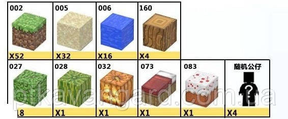 Магнитные блоки minecraft пляж 128 деталей, конструктор магнитный майнкрафт, с фигурками героев Хмельницкий - изображение 3