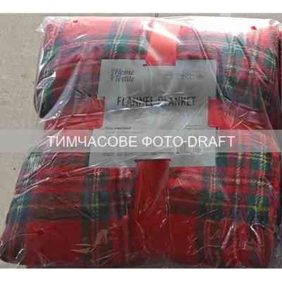 Плед Ardesto Christmas Flannel 160х200см, 100% полиэстер, клетка, красный (ART0133PB) Винница