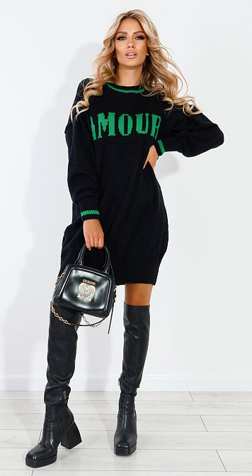 Свитер платье с надписью (42-46) Киев - изображение 2