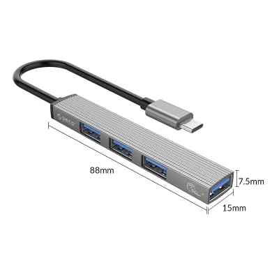 Концентратор Orico Type-C to USB3.0, 3xUSB2.0 (AH-13-GY-BP) (CA913534) Винница