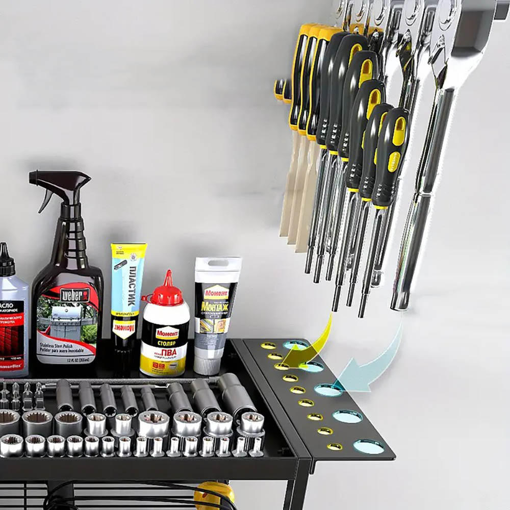 Органайзер стелаж для інструментів 59.5х24.5х16.5см,MZY-858 SBR Київ - фото 3