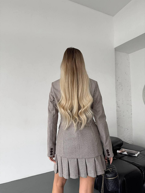 Женский стильный классический костюм двойка  кашемир + подкладка Одесса - изображение 4