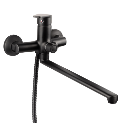 Змішувач S37 d35мм для ванної гусак прямий 350мм дивертор вбудований картрідж (B) Aquatica Житомир