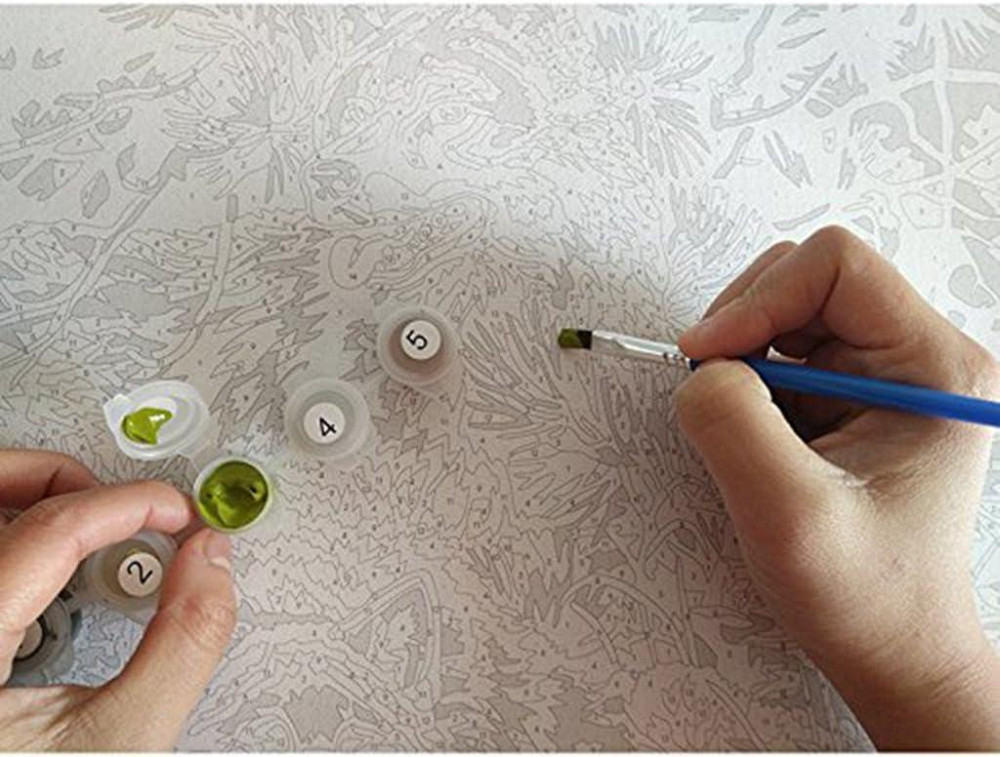 Картина за номерами Bougimal "Місяць над морем", набір для малювання акрилом, 40x50 см, без рамки Київ - фото 5