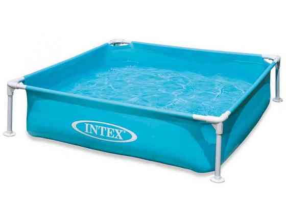Басейн каркасний блакитний 122х122х30см квадратний арт.57173 ТМ INTEX Київ