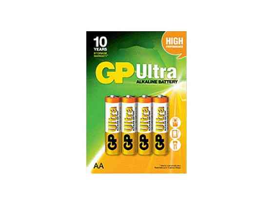 Батарейка лужна LR6/AA Ultra Alkaline 1.5V 15AUHM-2UE4 4шт (спайка) ТМ GP Київ
