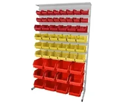 Leomar Стелаж do pojemników warsztatowych, jednostronny. Wym. 1560x940x400 mm z półką 52 pojemniki, czerwone, żółte Київ