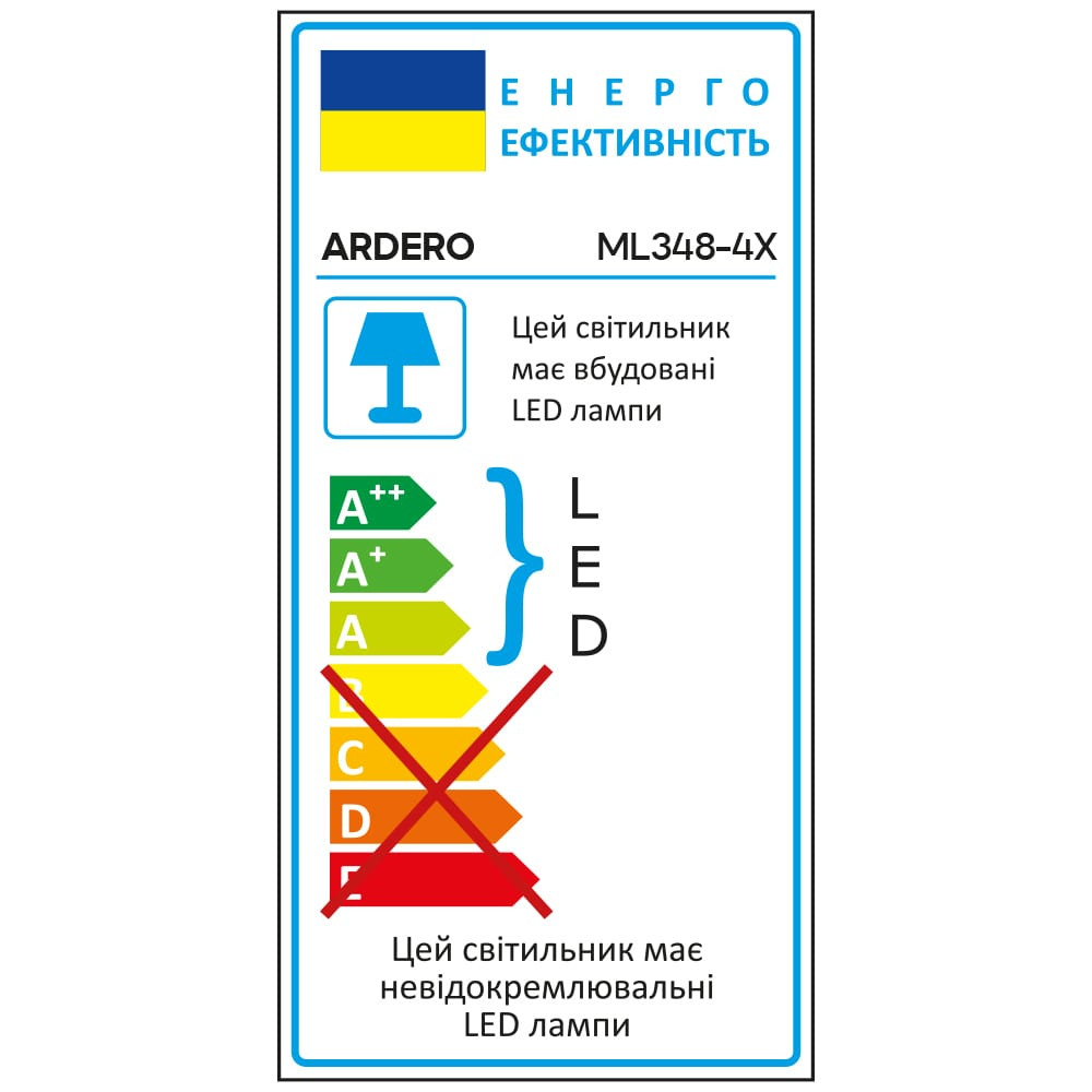 Накладний поворотний світильник Ardero ML348-4X під лампу чорний Харьков - изображение 2