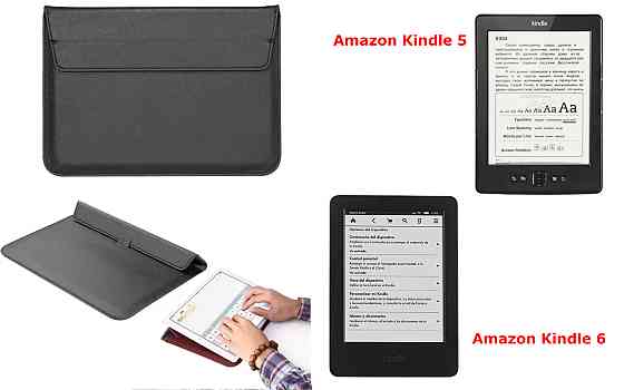 Чехол-конверт VitoCase для Amazon Kindle 5, Amazon Kindle 6, с функцией подставки для книги Черный Киев