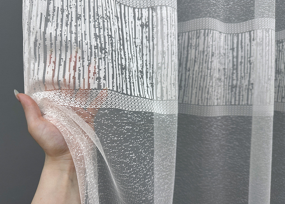 Тюль жаккард, цвет молочный 1644т Киев - изображение 2