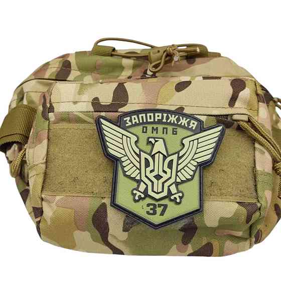 Патч / шеврон ЗСУ 37 окремий мотопіхотний батальйон Запоріжжя олива Запоріжжя