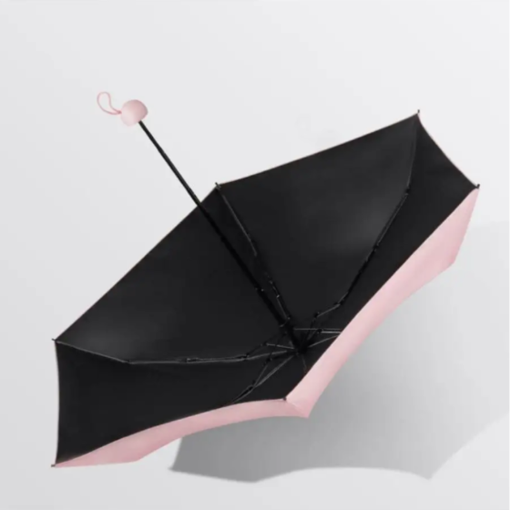 Зонт механический.Зонт карманный от дождя и солнца.Мини-зонт в футляре на 8 спиц в чехле цвет розовый Каменец-Подольский