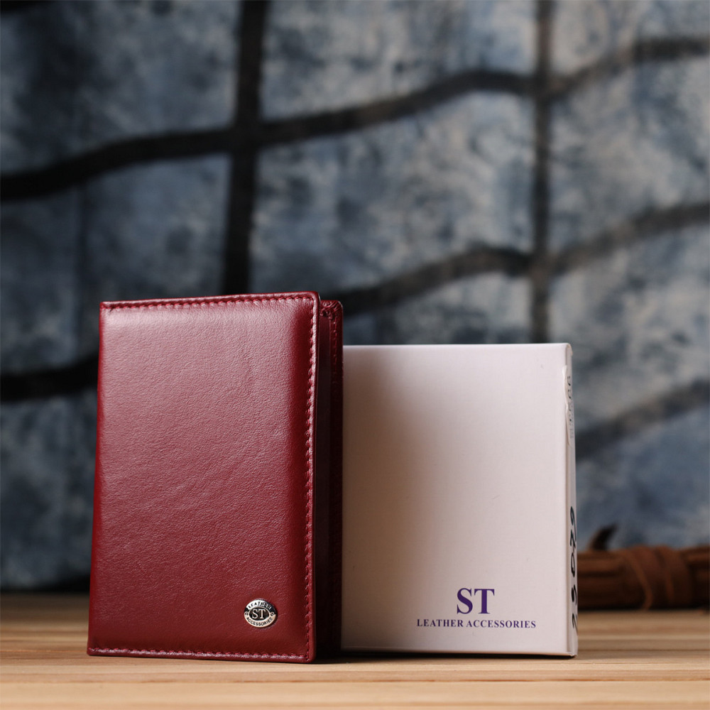 Красива обкладинка на паспорт універсального формату з натуральної шкіри ST Leather 23079 Чорний Київ - фото 10