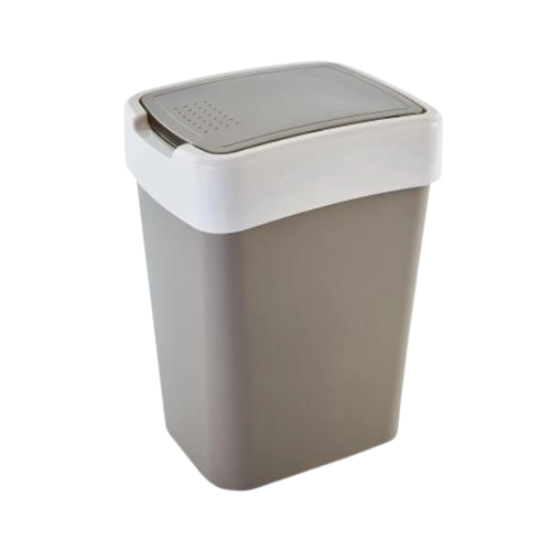 Відро для сміття 18л пластик какао/біла троянда Євро Алеана Житомир