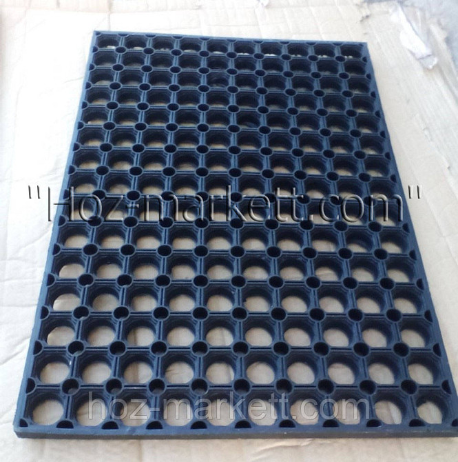 Коврик 60 см х 40 см х 2 см резиновый сотами грязезащитный килим Харьков - изображение 4