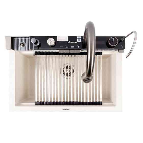 VALESO Гранітна мийка VALESO IRENA 6846 матова Біла в крапку Киев