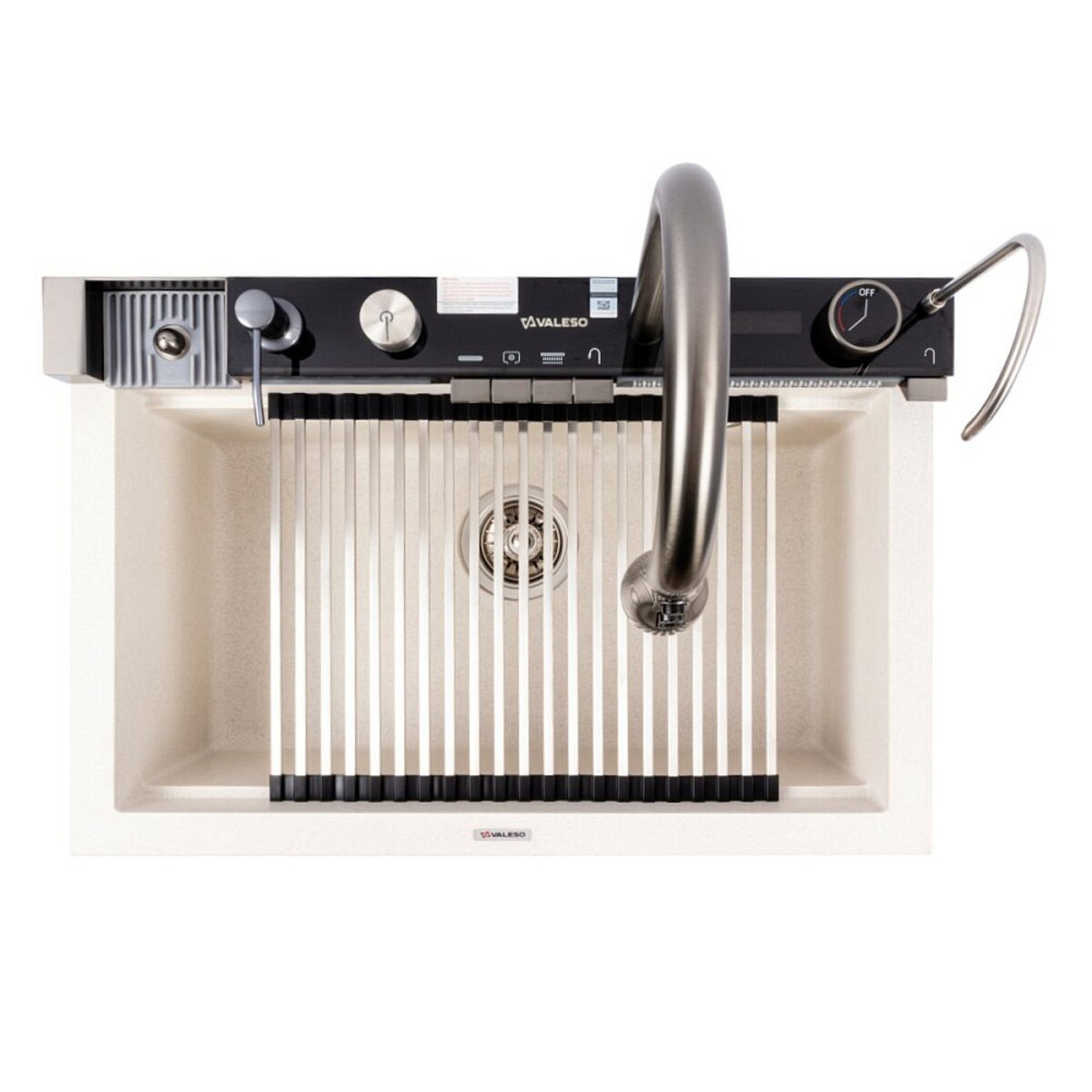 VALESO Гранітна мийка VALESO IRENA 6846 матова Біла в крапку Киев - изображение 4