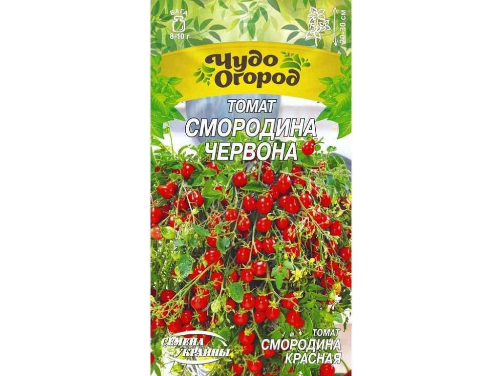 Томат низькорослий ЧудО СМОРОДИНА ЧЕРВОНА 0,1г (10 пач) (рс) ТМ НАСІННЯ УКРАЇНИ Київ - фото 1