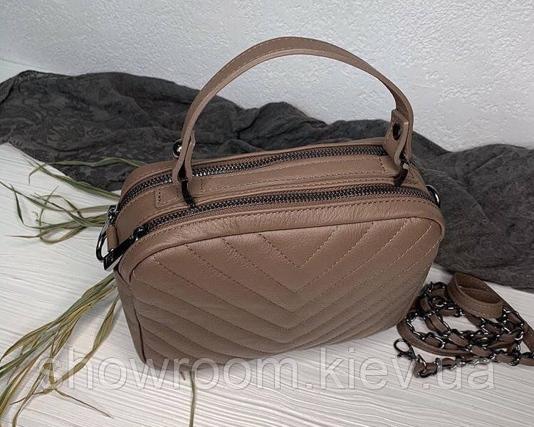 Сумка женская Laura Biaggi (29-67) кожаная коричневая Киев - изображение 3