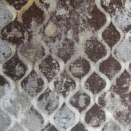 Обои метровые винил на флизелине Decowall Retro геометрия абстракция под старину волны коричневые серые Киев