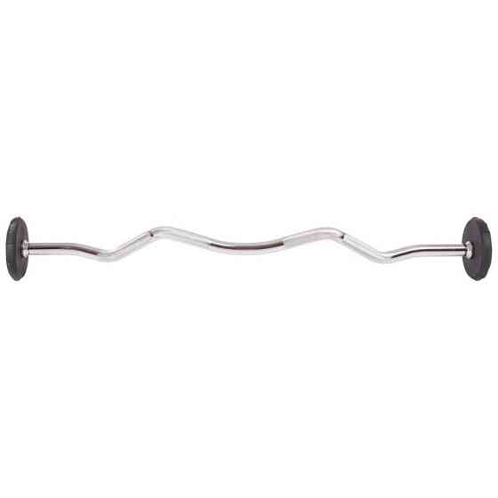 Штанга фиксированная изогнутая полиуретановая LI NUO 3623-5 длина 106 см 5 кг Киев