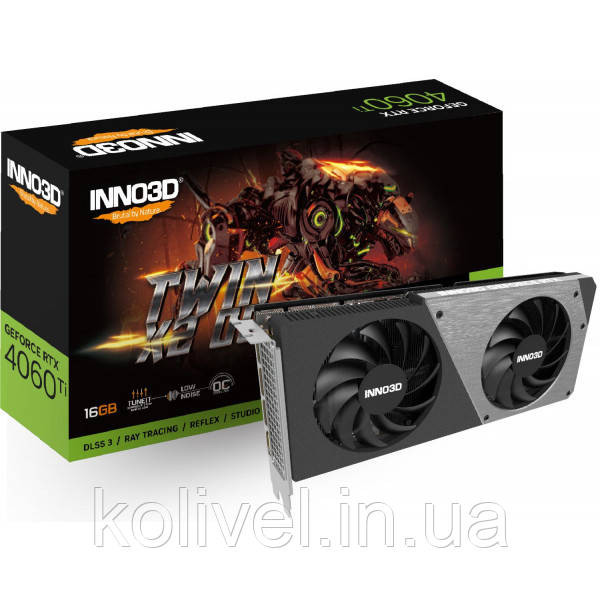 GeForce RTX4060 Ti Inno3D TWIN X2 OC, 16GB GDDR6, 128bit, PCI Express 4.0 X8 (N406T2-16D6X-178055N) Киев - изображение 3