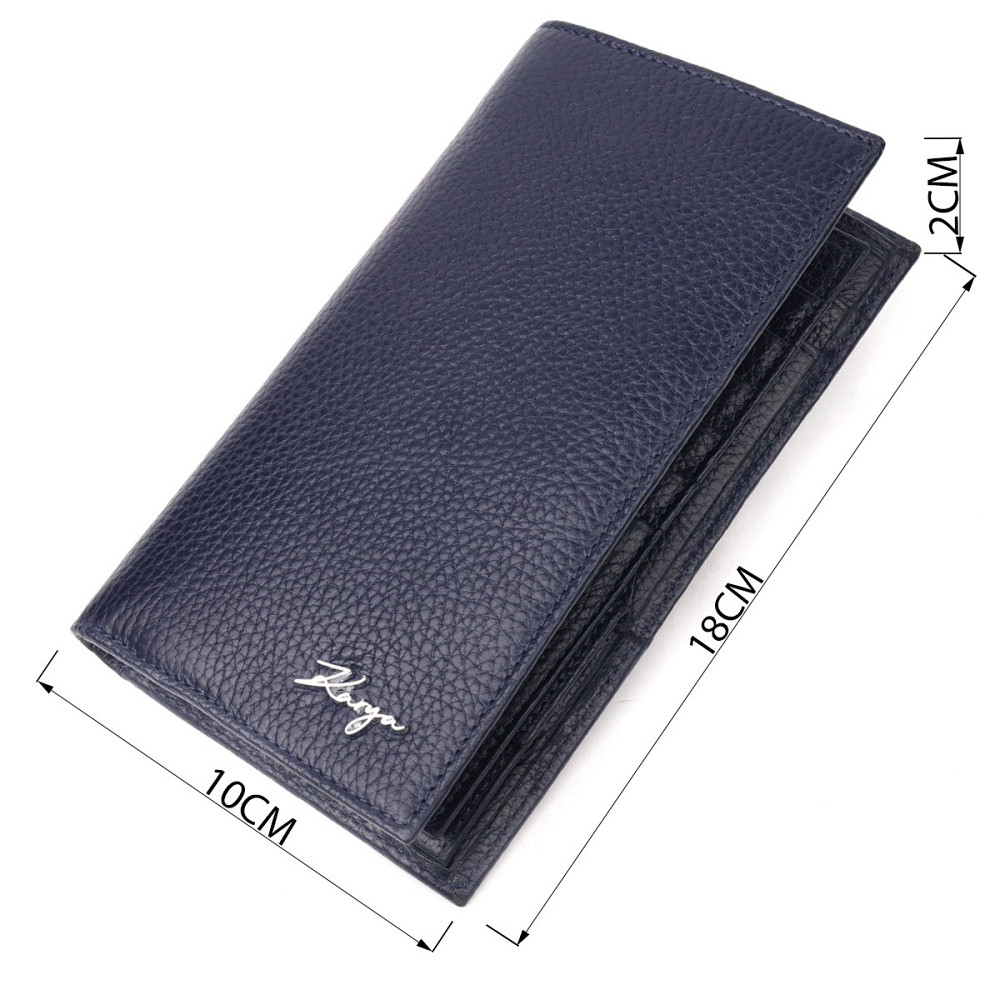 Вертикальный бумажник из натуральной кожи KARYA 21141 Синий Киев - изображение 3