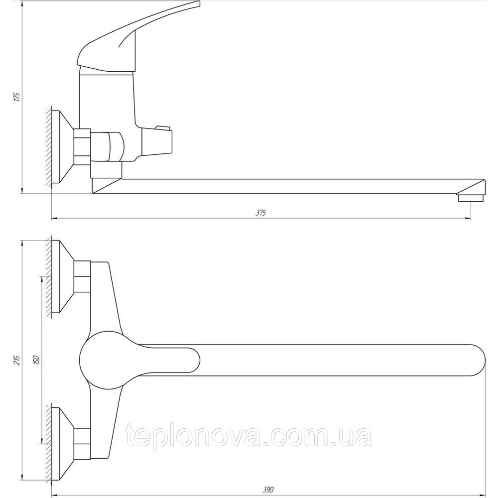 Смеситель для ванны Globus Lux Solly GLSO-0208 Черновцы - изображение 3