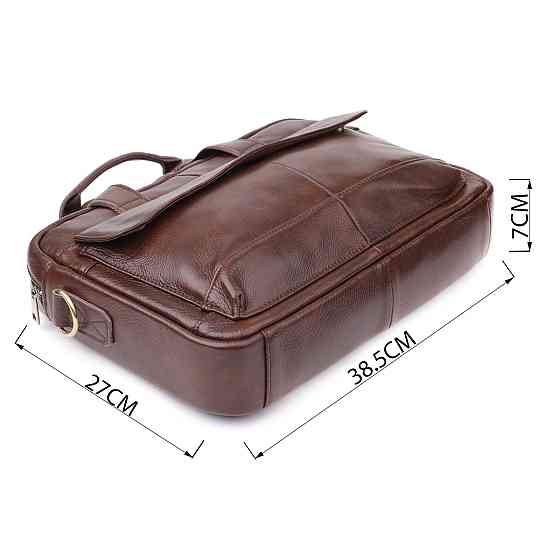 Стильный портфель для мужчин из натуральной кожи Vintage 23040 Коричневый Киев