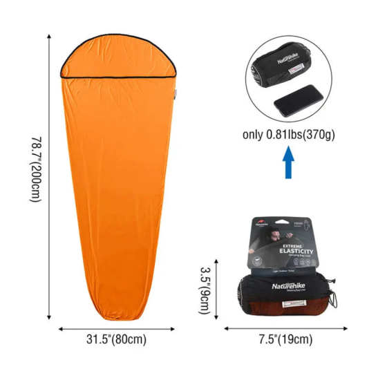 Підкладка для спального мішка Naturehike NH17N002-D, поліестер, помаранчевий Рівне