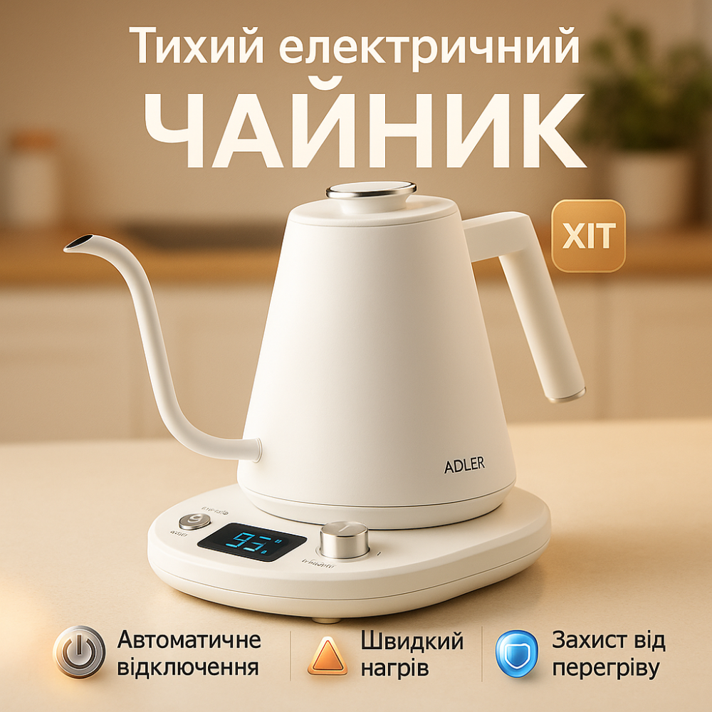 Чайник электрический для дома красивый, Электрический чайник с автоотключением Тихий бытовой SB-47 Львов - изображение 14