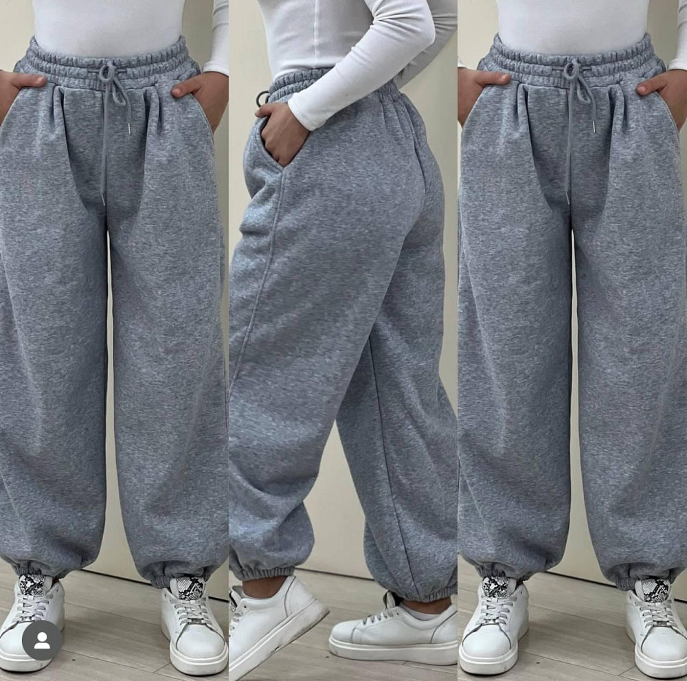 Женские повседневные джоггеры  качественная тринитка на флисе. Меланж Одесса - изображение 1