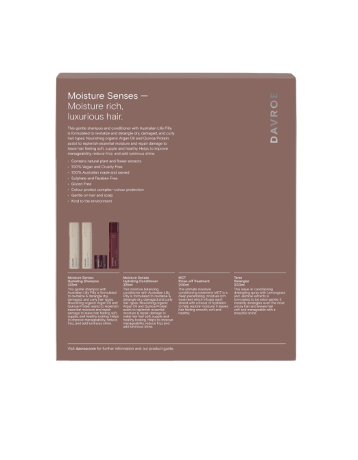 Набір Зволоження для догляду за волоссям Moisture Senses Christmas Quad Pack Davroe 325 мл/325 мл/200 мл/300 мл Київ - фото 3