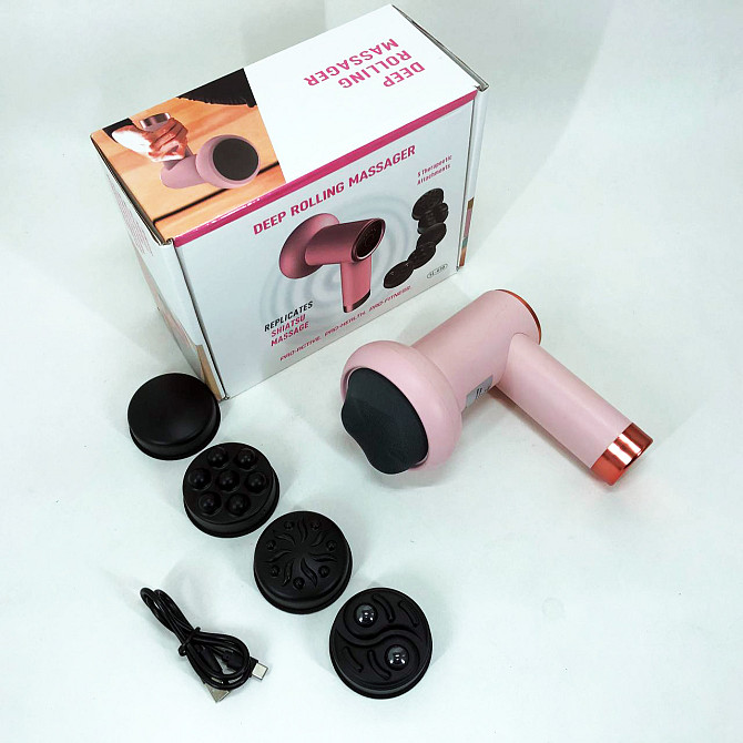 Массажер для тела мощный массажер Deep Rolling Massager, Вибро для шеи Массажер-подушка PD-27 Львов - изображение 8