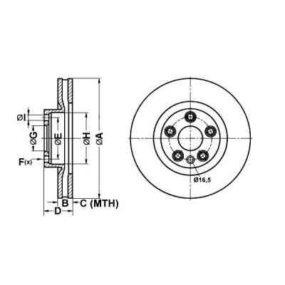 Гальмівний диск ATE 24-0136-0124-1-02 Вінниця