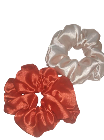 Гумка для волосся атласна Пудровий Харків