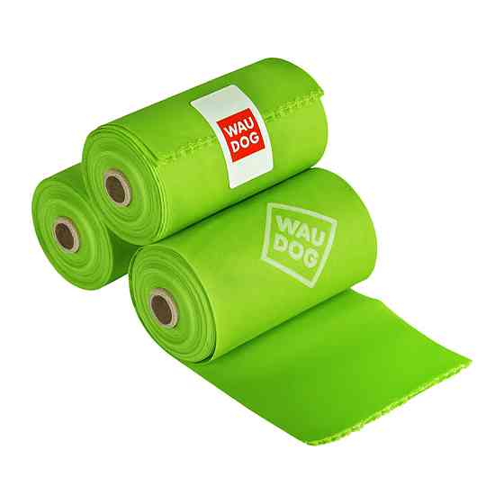 Биоразлагаемые пакеты WAUDOG для уборки за животными, МАКСИ, 22х33 см, уп. 3 рул (45 шт) Киев