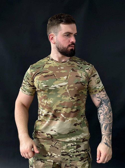 Футболка тактична мультикам Coolmax, військова польова футболка ЗСУ, чоловіча якісна футболка літня Львів - фото 8