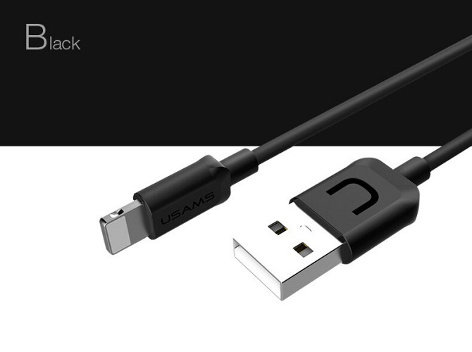 Lightning кабель Usams 1м Black Киев - изображение 1