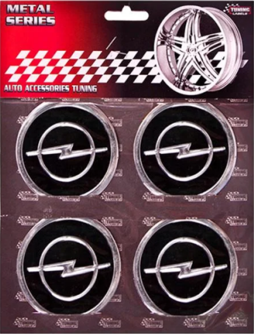 Наклейки на диски/ковпаки Opel 60мм 4шт чорний Київ - фото 1