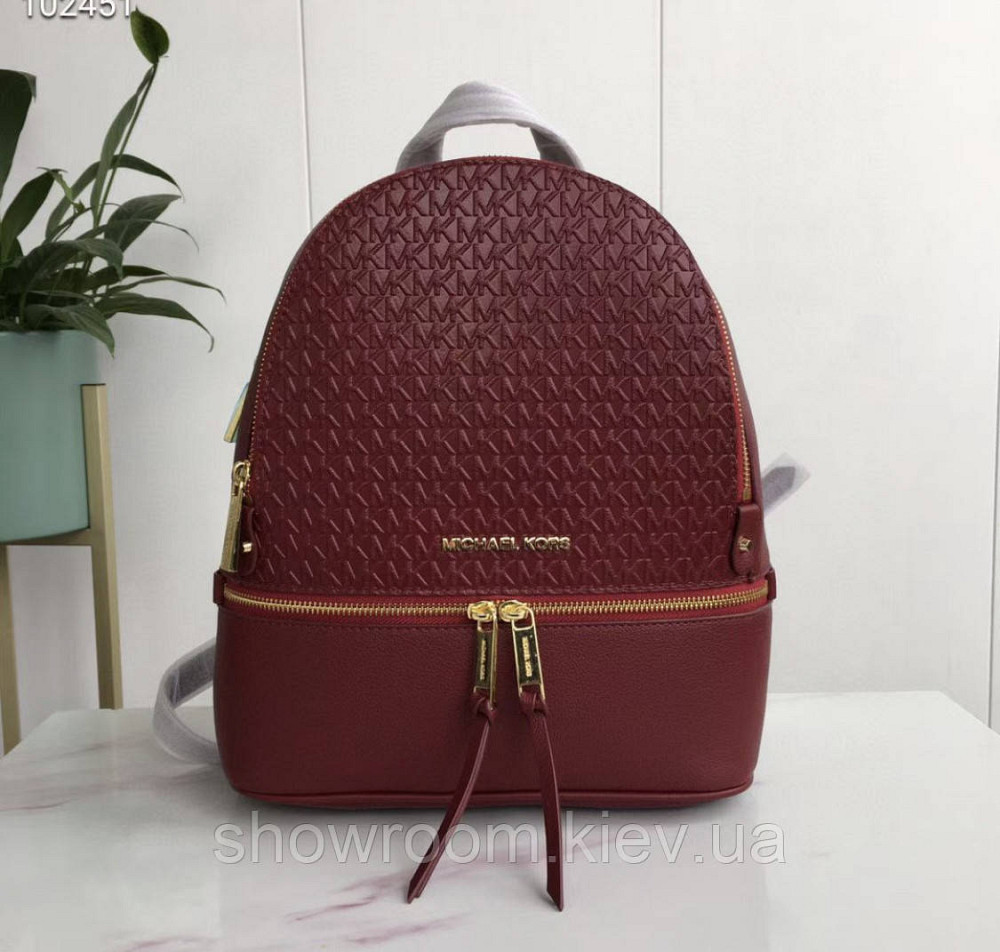 Женский рюкзак Michael Kors Rhea Zip G Bordeaux Lux Киев - изображение 1