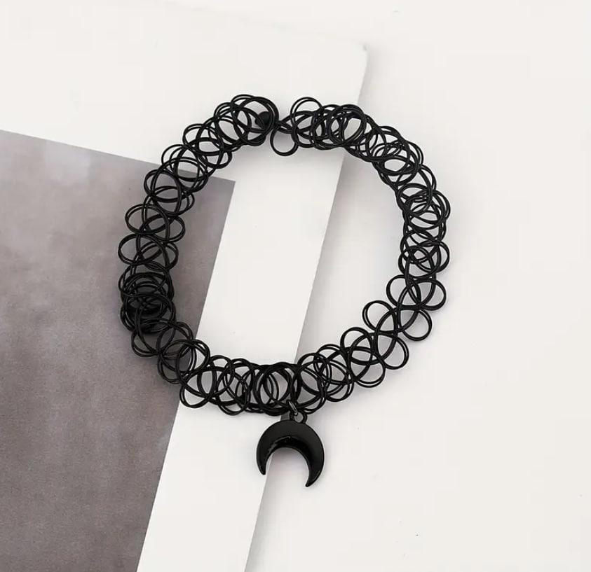 Чокер с черной луной — готическое колье на шею, аксессуар на шею. Киев - изображение 4