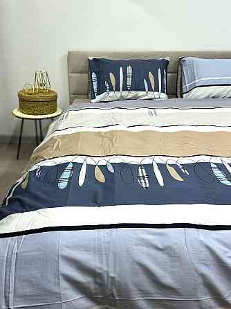Ecotton Комплект постільної білизни Ecotton Євро 210х220 см кремово-синій (21212А/В) Коломыя