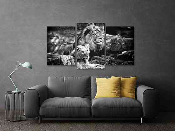 Модульная картина в гостиную / спальню Сімейство Левів   Art-600_3 Киев
