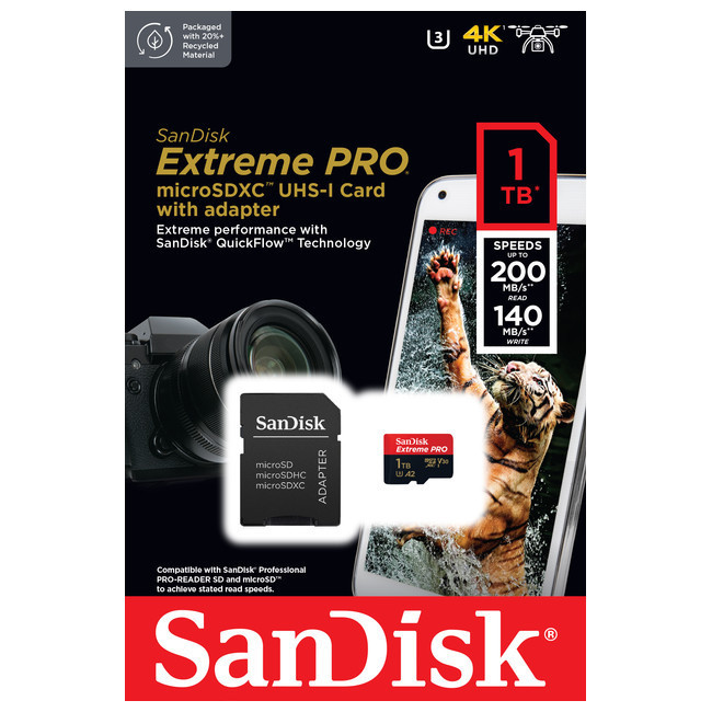 Карта памяти 1TB microSDXC UHS-I U3 A2 SanDisk Extreme Pro SDSQXCD-1T00-GN6MA Киев - изображение 3