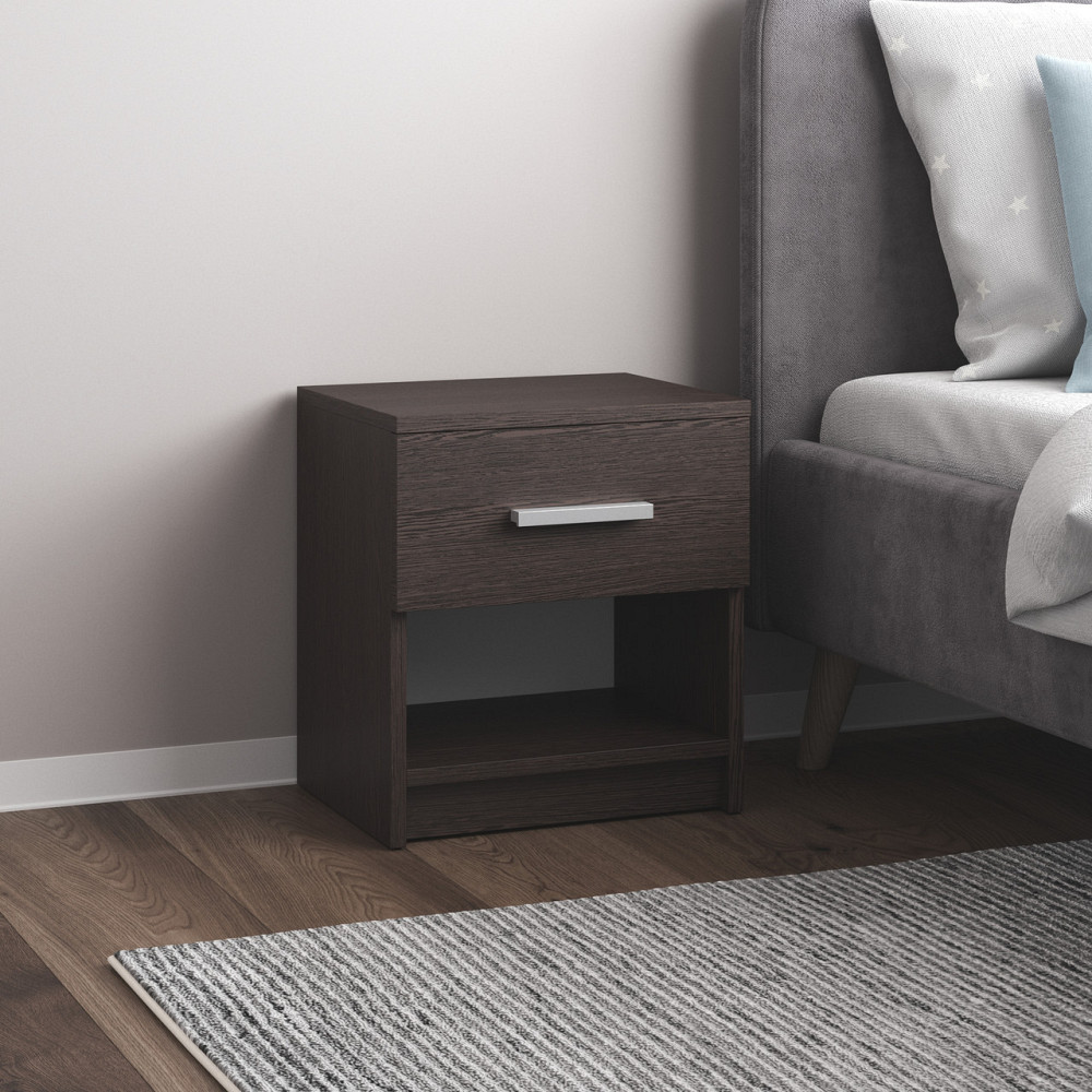 Тумба прикроватная VAYS, в спальню M-48 Венге Темный Львов - изображение 1