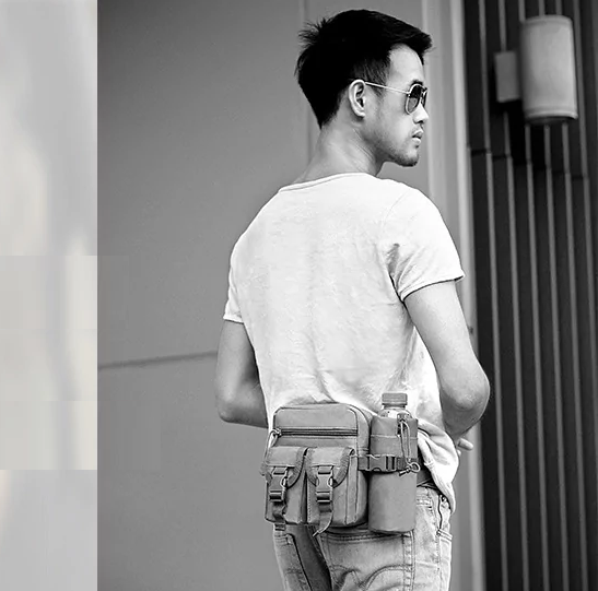 Поясная сумка 10л с карманом для бутылки воды (Пиксель) Винница - изображение 2