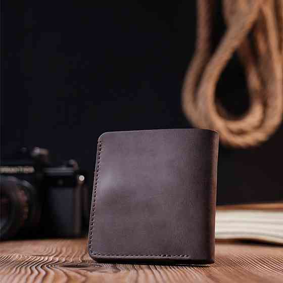 Винтажное кожаное портмоне Коричневый (SHVIGEL) Киев