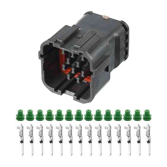Електричний з'єднувач, 14-контактний Сірий, Пластик, Київ