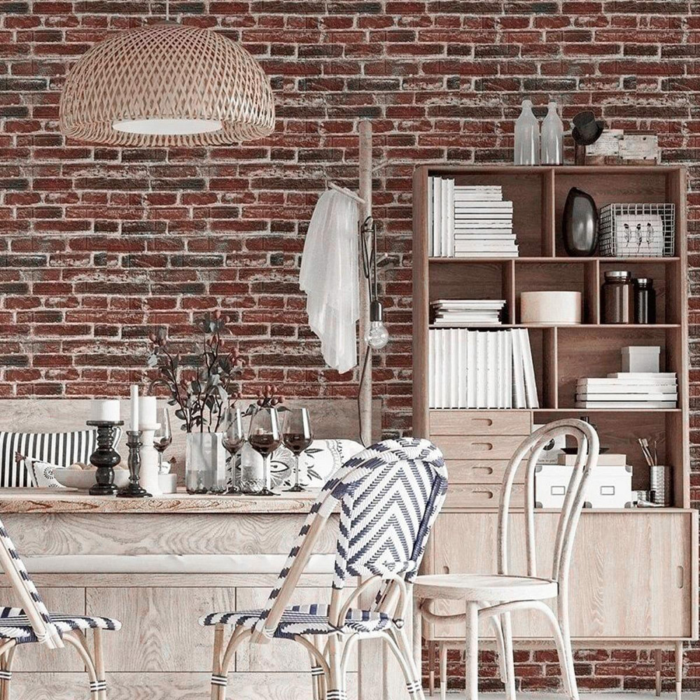 Декоративна 3D панель самоклейка 700х770х5мм Цегла червона Катеринославська (043) SW-00000031 Київ - фото 5